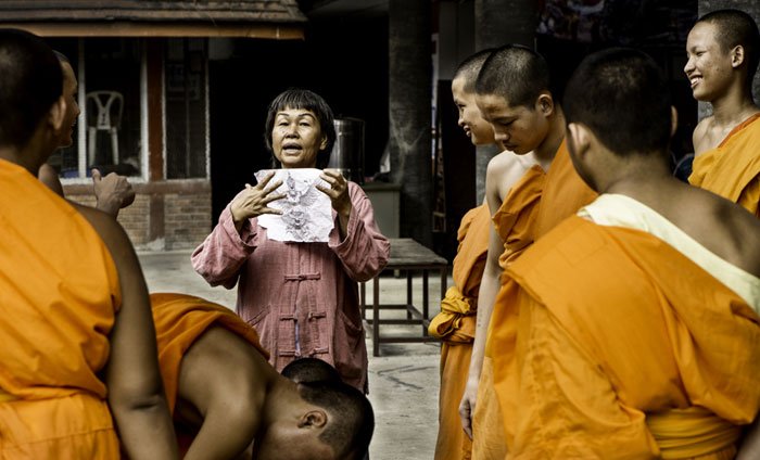 Buddhist monks during a Chiang Mai Photo Workshop
